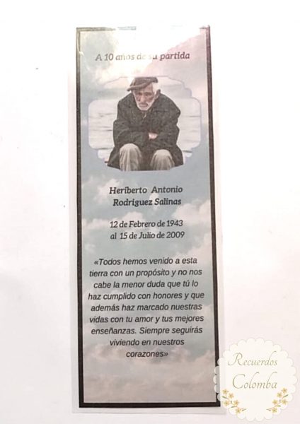 Marcador de Libro plastificado Conmemoración 04 (12 unidades)