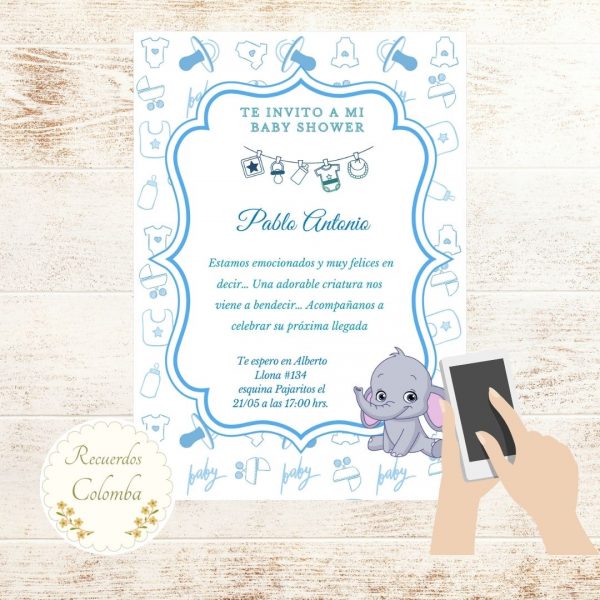 Invitación digital baby shower 07