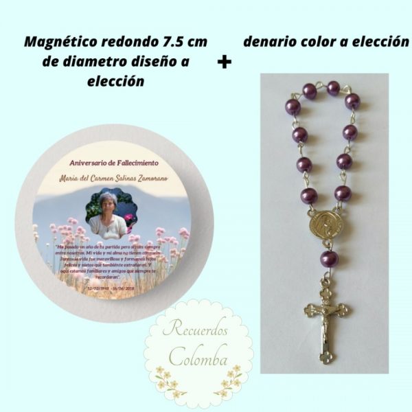 Magnético redondo + denario Conmemoración 01 (12 unidades)