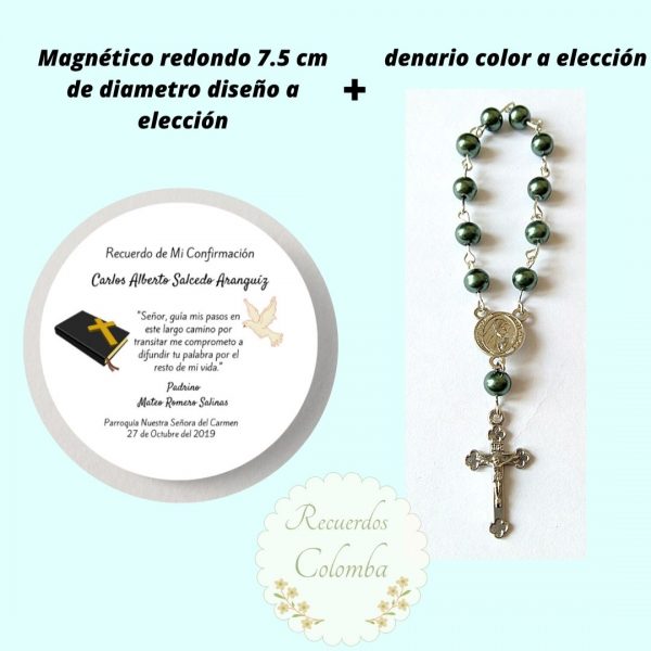Magnético redondo + denario Confirmación 04 (12 unidades)