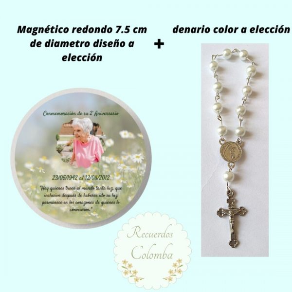 Magnético redondo + denario Conmemoración 03 (12 unidades)