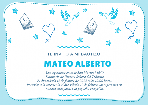 Invitación digital bautizo 2